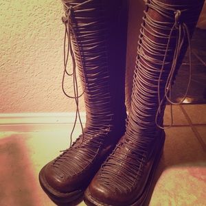 Women’s Steampunk mock lace up boots